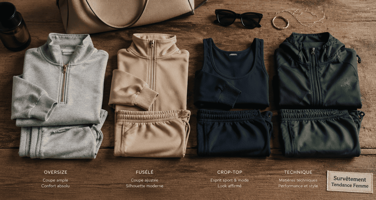 Survetement tendance femme plié 4 styles
