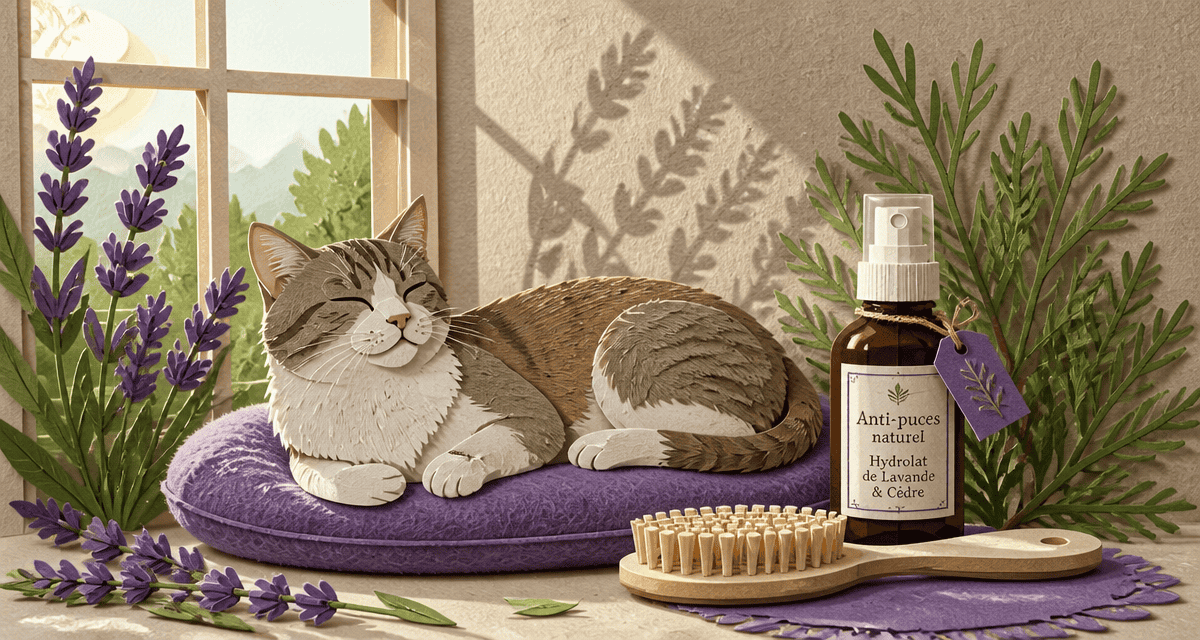 anti puce huile essentielle chat coussin lavande