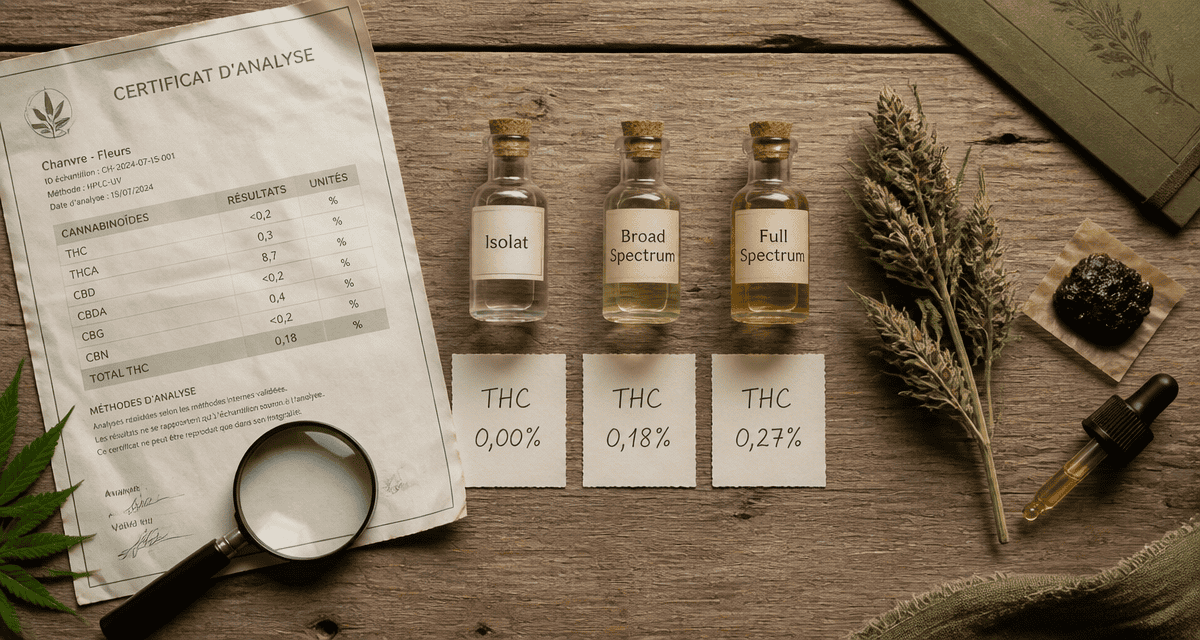 cbd sans thc isolat broad spectrum full spectrum test
