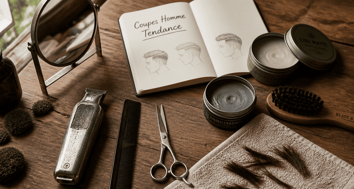 coupe homme tendance outils coiffure