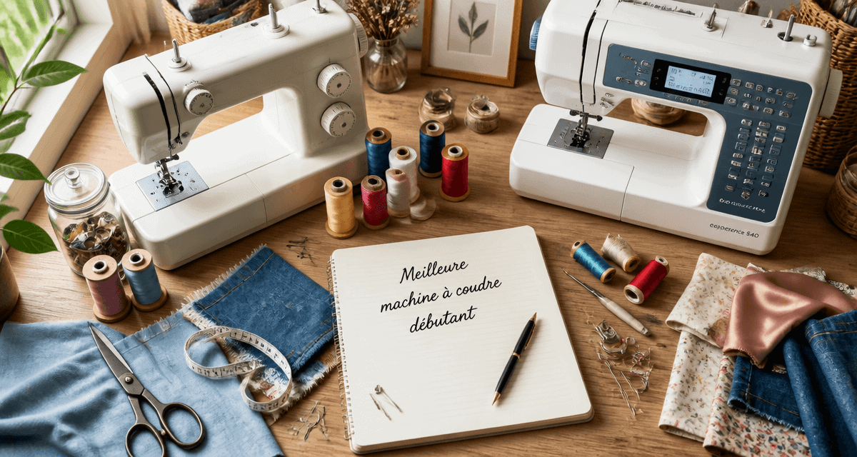 meilleure machine à coudre débutant sur plan de travail
