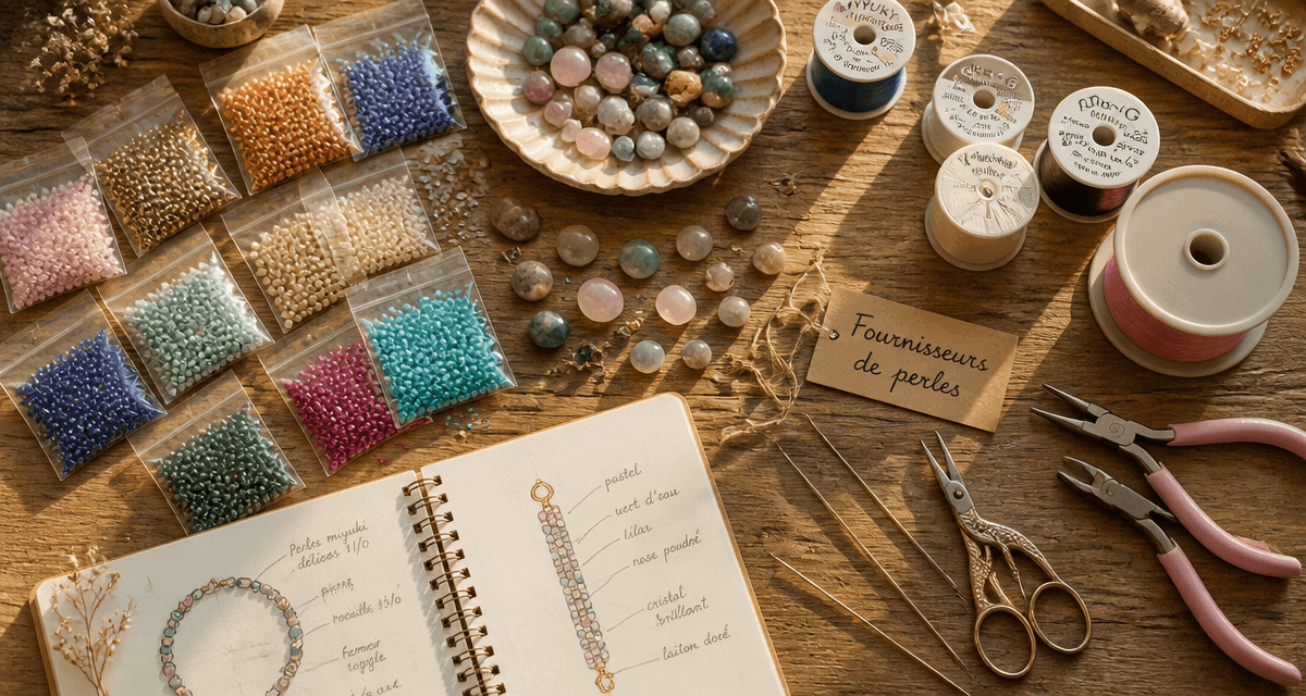 Où acheter des perles, fournitures et outils sur table artisan
