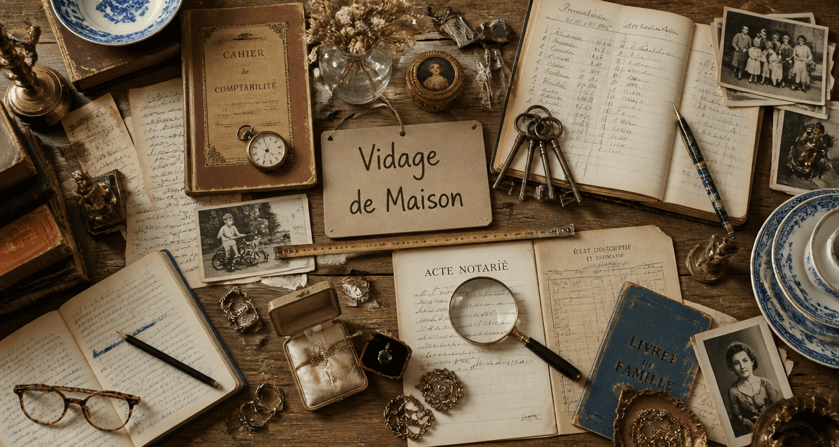 vidage maison succession table objets documents