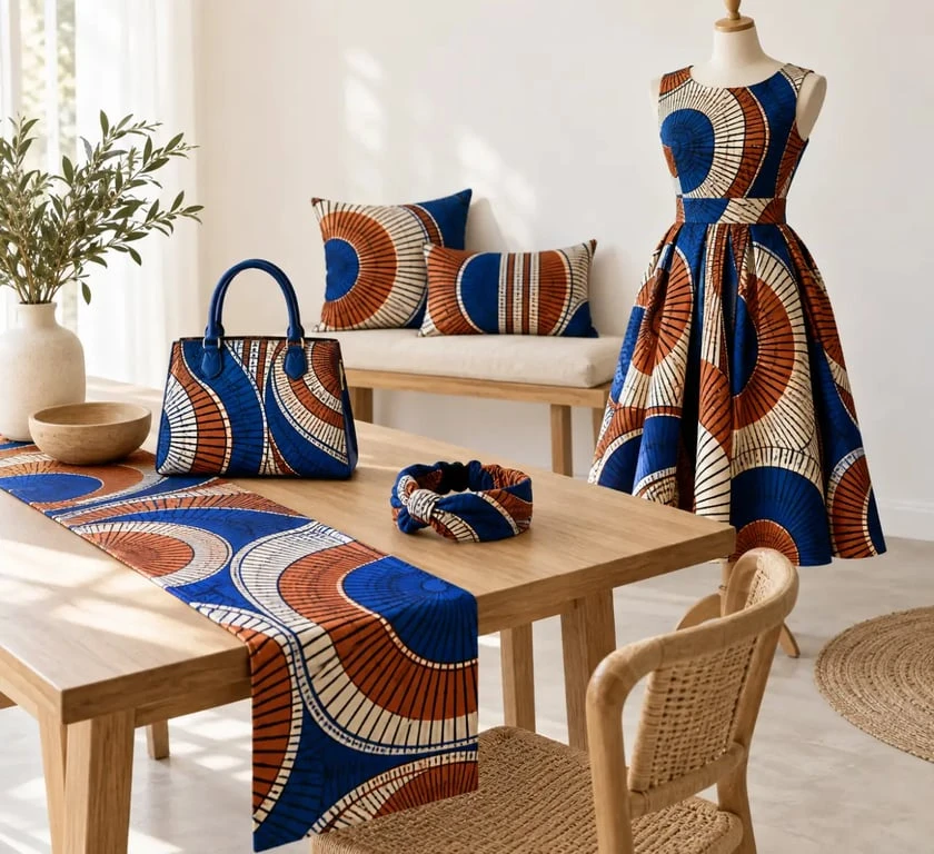 Idées d'utilisation de motifs wax pour vêtements, accessoires et décoration