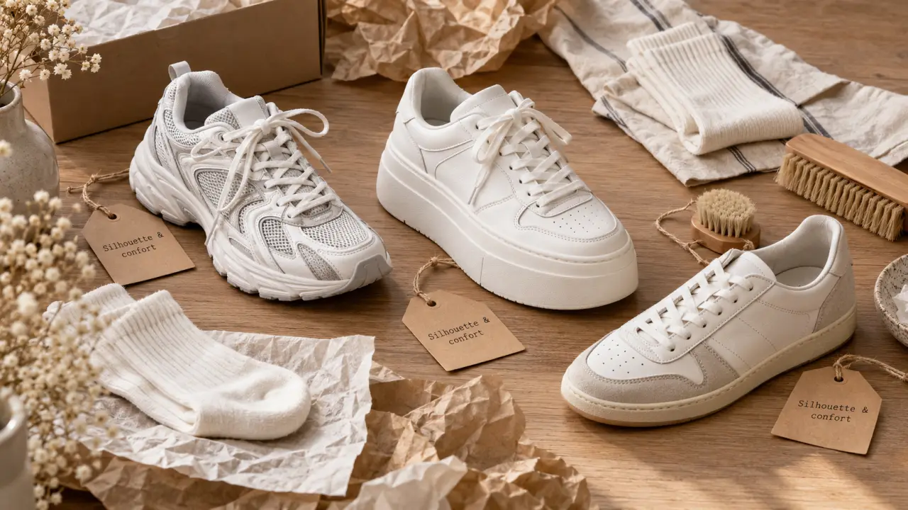 Basket blanche femme tendance 2025 rétro fine et plateforme